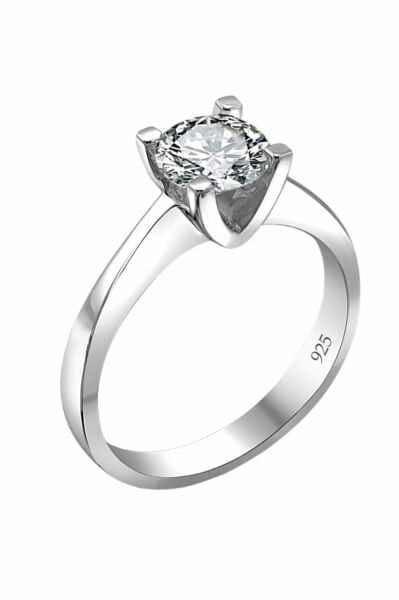 Swarovski Sertifikalı Tektaş 925 Gümüş Yüzük
