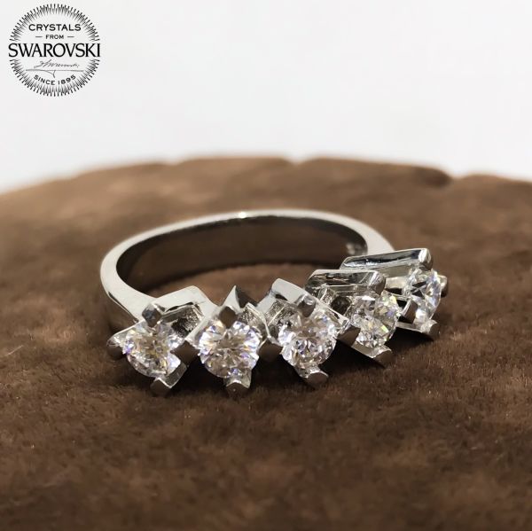 Yeni Orijinal Swarovski Beştaş Prenses Tacı Gümüş Yüzük