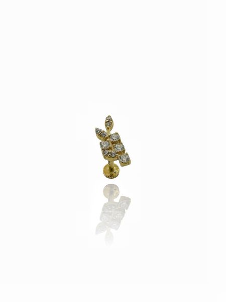 Üzüm Tragus Küpe 14 Ayar Altın