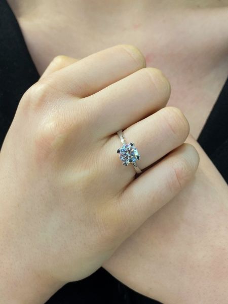Swarovski Sertifikalı Tektaş 925 Gümüş Yüzük