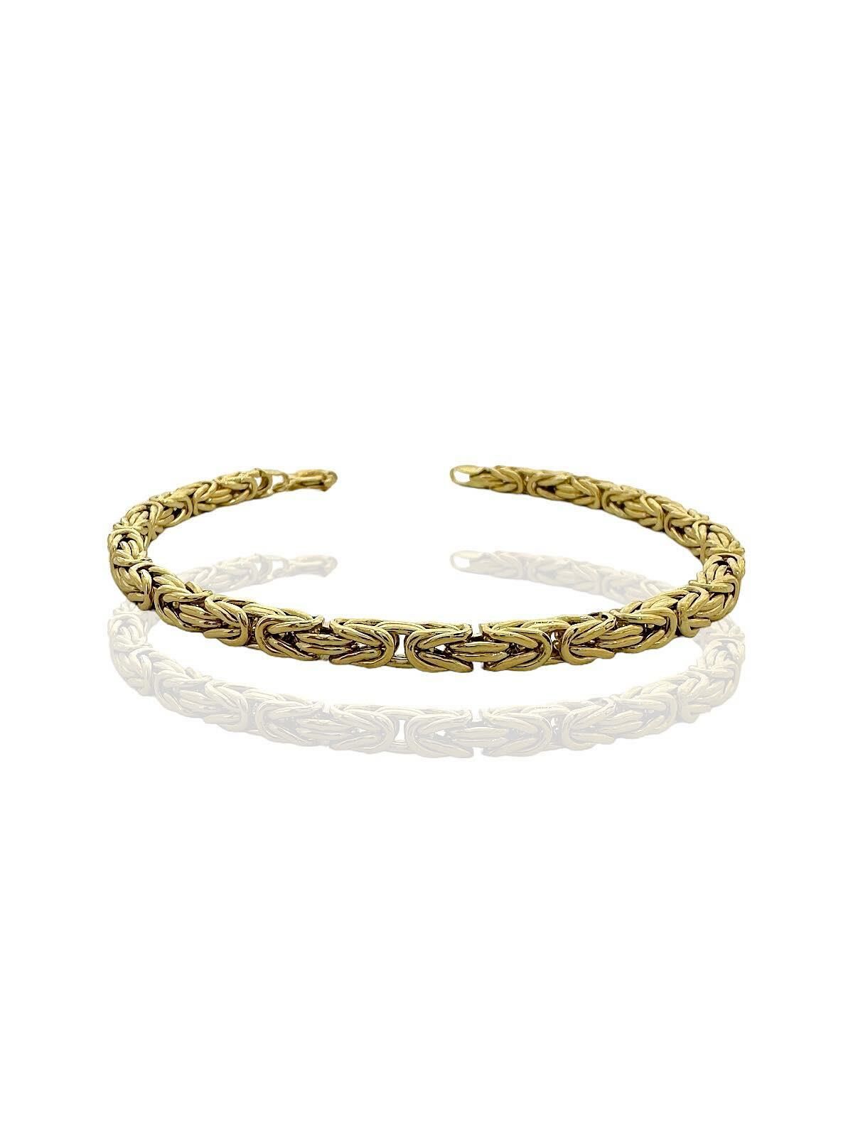 Kral Zincir 5 mm Altın Bileklik Unisex 14 Ayar