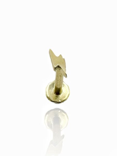 Şimşek Tragus Küpe 14 Ayar Altın