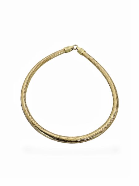 Lastik Değil 14 Ayar Altın Taşsız Günlük Her Bileğe Uygun Unisex Bileklik