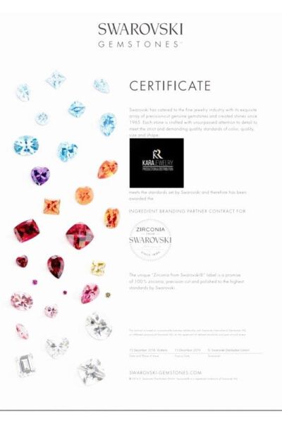 Sertifikalı Swarovski 5 mm Tektaş 925 Gümüş Yüzük