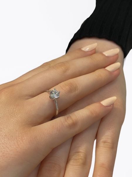 Sertifikalı Swarovski Pırlanta Montür 925 Gümüş Yüzük