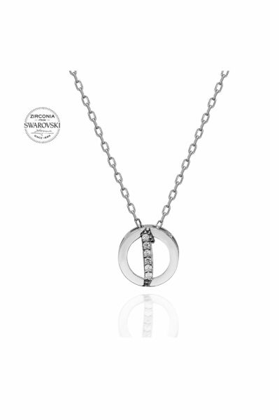 Sertifikalı Swarovski Taşlı Minik Elif Harf 925 Gümüş Kolye
