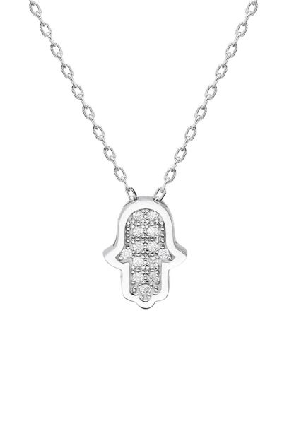 Sertifikalı Swarovski Taşlı Minik El 925 Gümüş Kolye