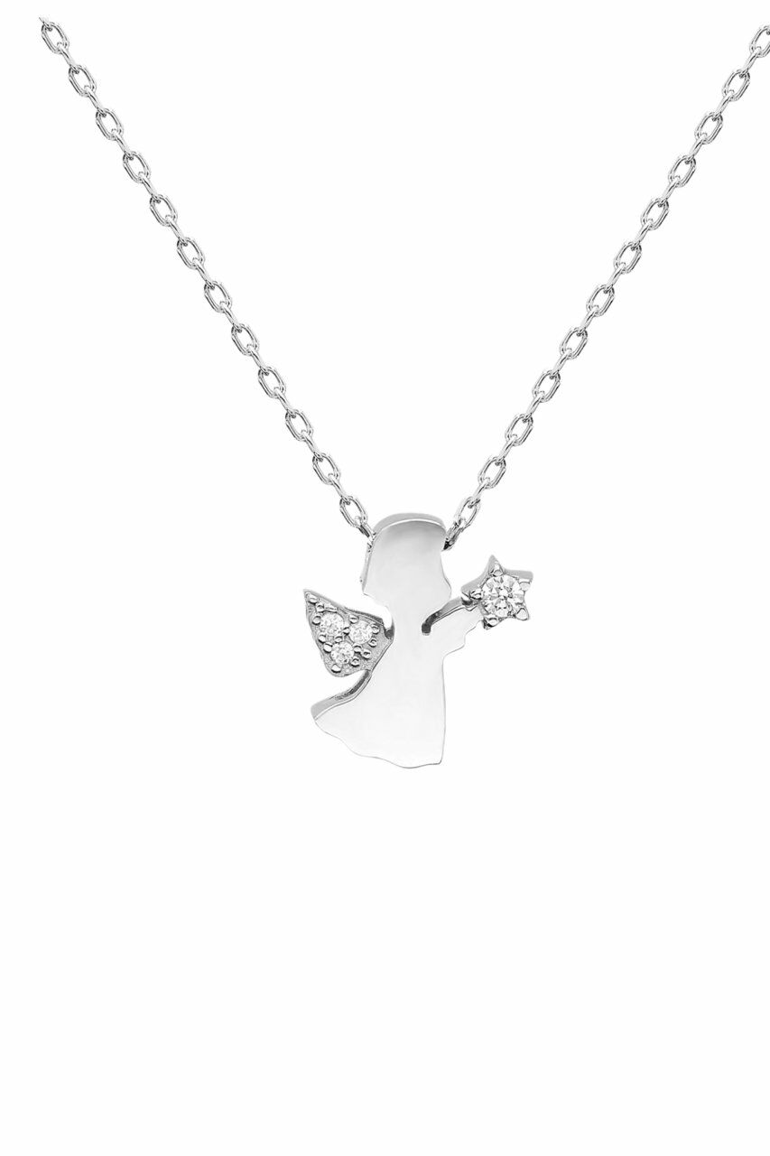 Sertifikalı Swarovski Taşlı Su Perisi 925 Gümüş Kolye