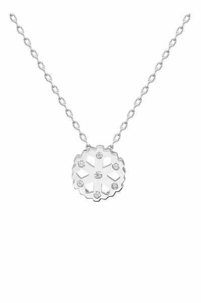 Sertifikalı Swarovski Taşlı Kartanesi 925 Gümüş Kolye