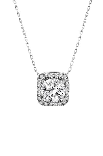 Sertifikalı Swarovski 3.00 Carat Tektaş 925 Gümüş Kolye