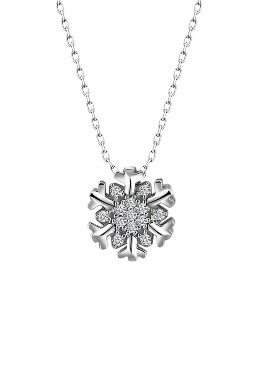 Swarovski Taşlı Sertifikalı Minik Kartanesi 925 Gümüş Kolye