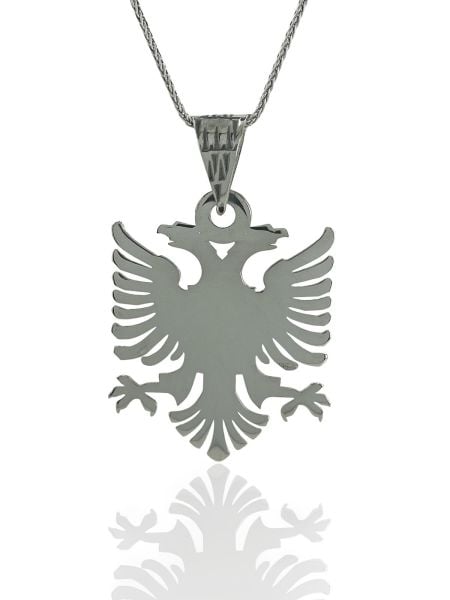 925 Ayar Gümüş Büyük Arnavut Kartalı 60 cm Uzun Zincir Kolye