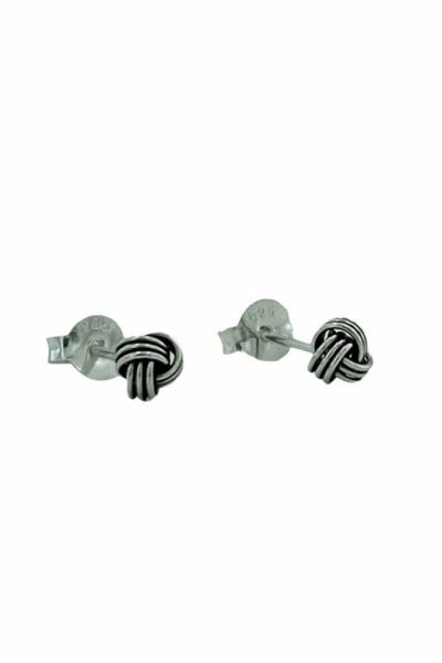 Minik Çivili Yumak Top Küpe 925 Gümüş Küpe