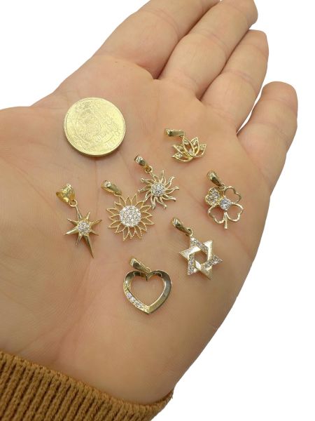 14 Ayar Altın Minik Kalp Kolye Ucu Charm