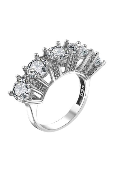 Orijinal Swarovski Taşlı Beştaş 925 Gümüş Yüzük