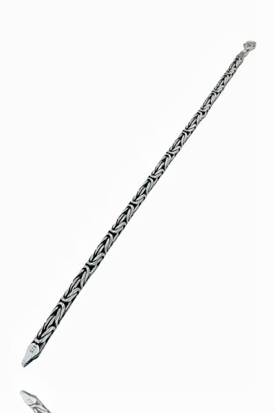 5 mm 27 gr Kalın Kusursuz Kral Zinciri 925 Gümüş Bileklik