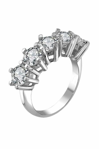 Orijinal Swarovski 6 Tırnak Beştaş 925 Gümüş Yüzük