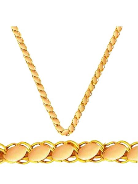 Halep Pullu Arpa Zincir 3 mm 14 Ayar Altın Kolye 50 cm