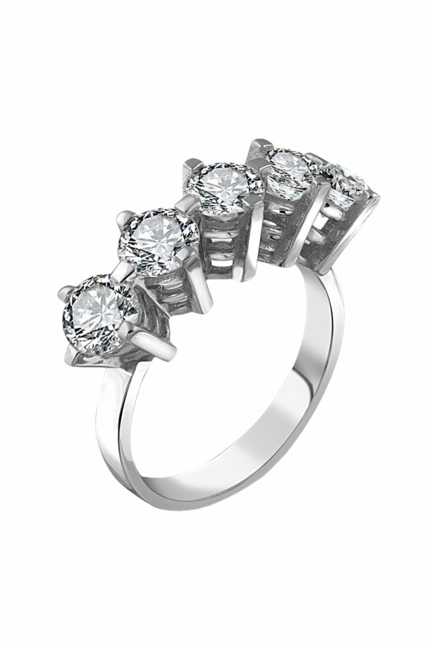 Orijinal Swarovski Pırlanta Modeli Beştaş 925 Gümüş Yüzük