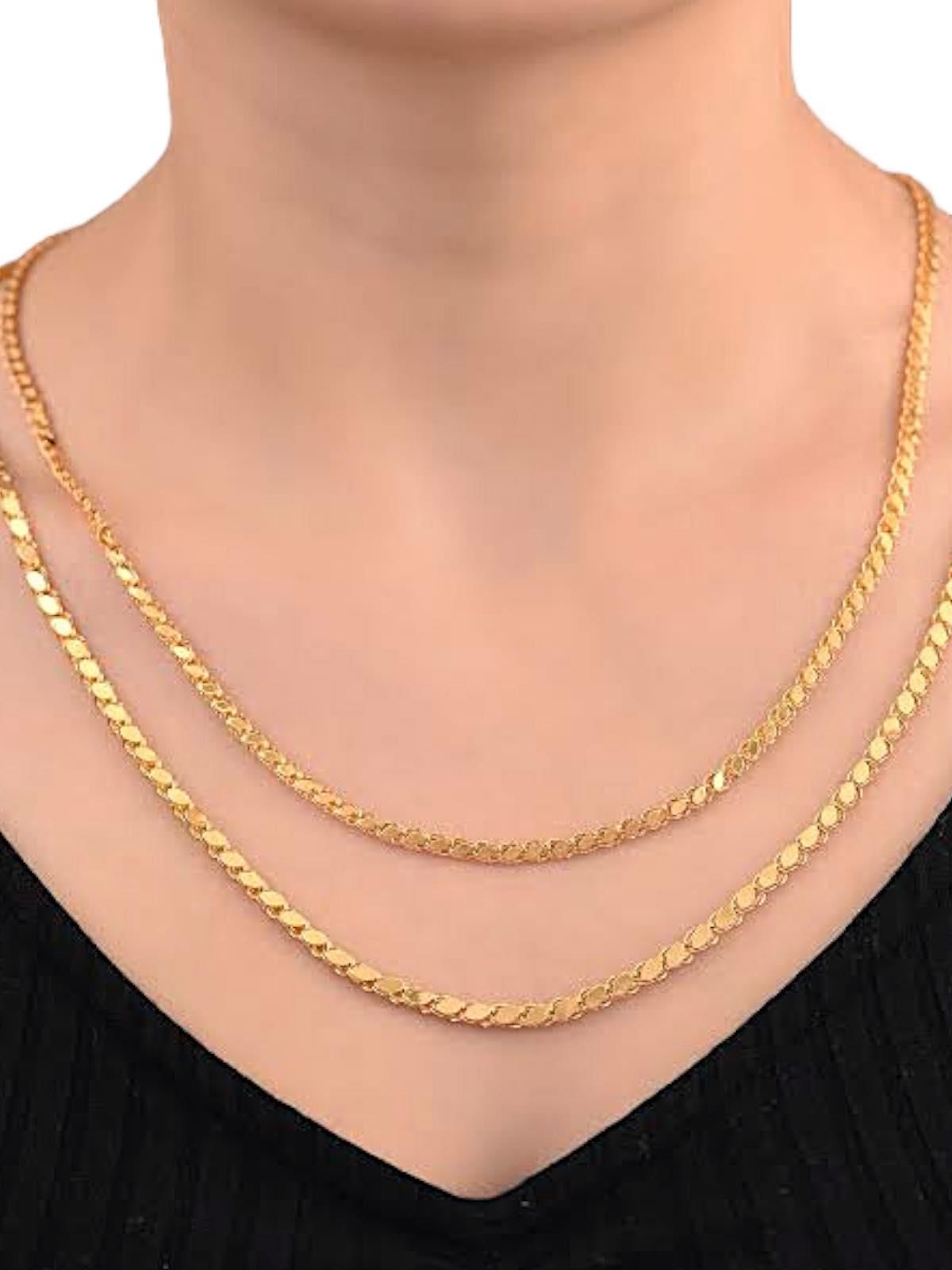Halep Pullu Arpa Zincir 3 mm 14 Ayar Altın Kolye 65 cm