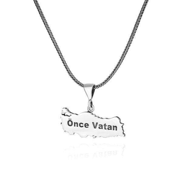 Önce Vatan Türkiye 60 cm 925 Gümüş Kolye