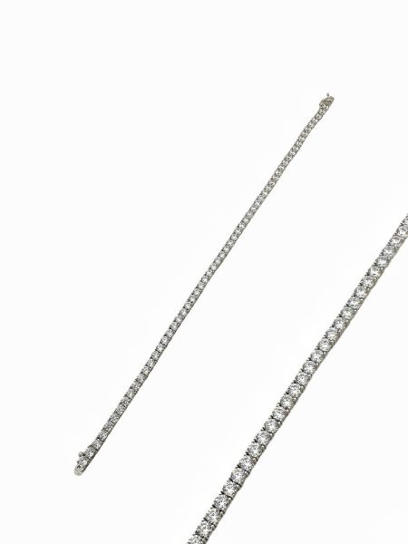 4.00 Carat Beyaz Altın Pırlanta Modeli Üst Kalite Suyolu Bileklik