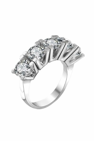 Orijinal Swarovski Pırlanta Modeli Beştaş 925 Gümüş Yüzük