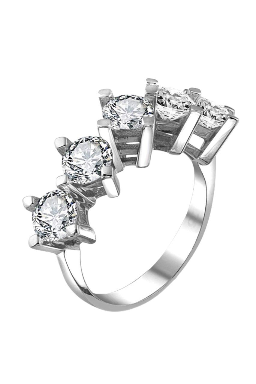 Orijinal Swarovski Pırlanta Modeli Beştaş 925 Gümüş Yüzük