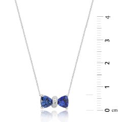 Pırlanta Safirli Bluecharm Kolye