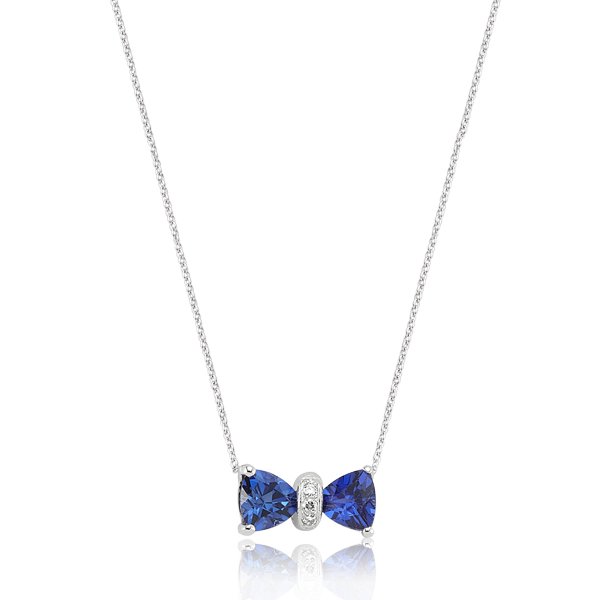 Pırlanta Safirli Bluecharm Kolye