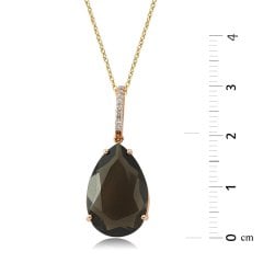 Pırlantalı Quartz Damla Kolye