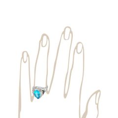 Pırlanta Blue Topaz Yüzük