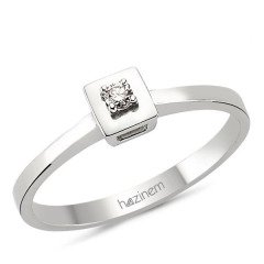 Pırlanta Tektaş Yüzük | 0,04 CT