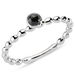 Tektaş Yüzük | 0,23 CT Siyah Elmas