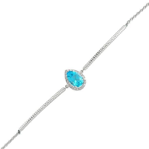 Pırlanta Blue Topaz Bileklik