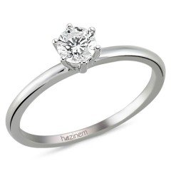 Tektaş Üçlü Yüzük | 0,38 CT ve 0,32 CT Pırlanta