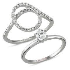 Tektaş Üçlü Yüzük | 0,38 CT ve 0,32 CT Pırlanta