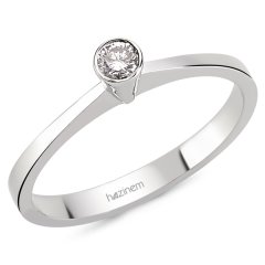 Tektaş Yüzük | 0,12 CT Pırlanta