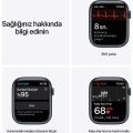 Apple Watch Seri 7 Gps, 45MM Siyah Alüminyum Kasa ve Siyah Spor Kordon - Apple Türkiye Garantili