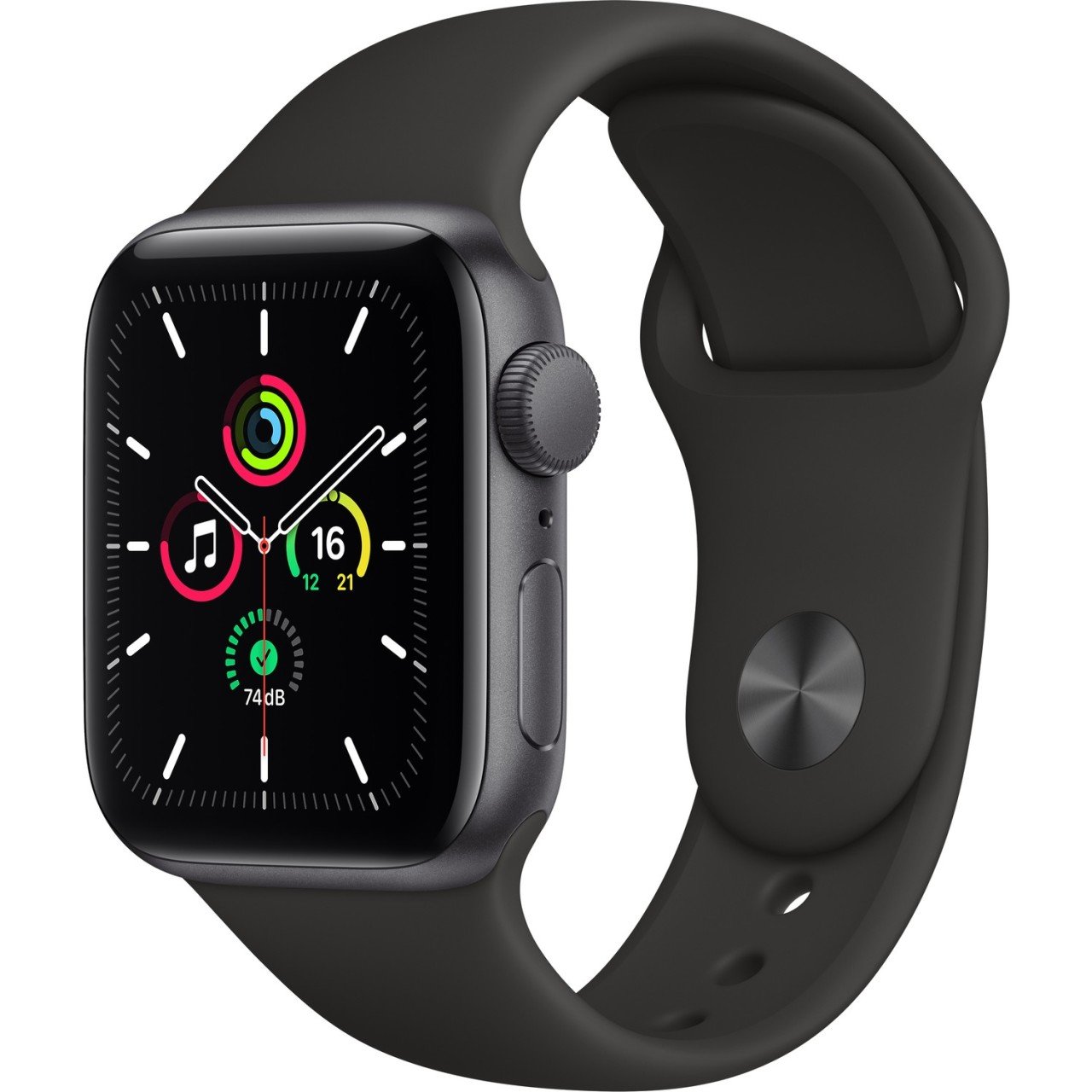 Apple Watch SE 40mm GPS Space Gray Alüminyum Kasa ve Siyah Spor Kordon (Apple Türkiye Garantili)