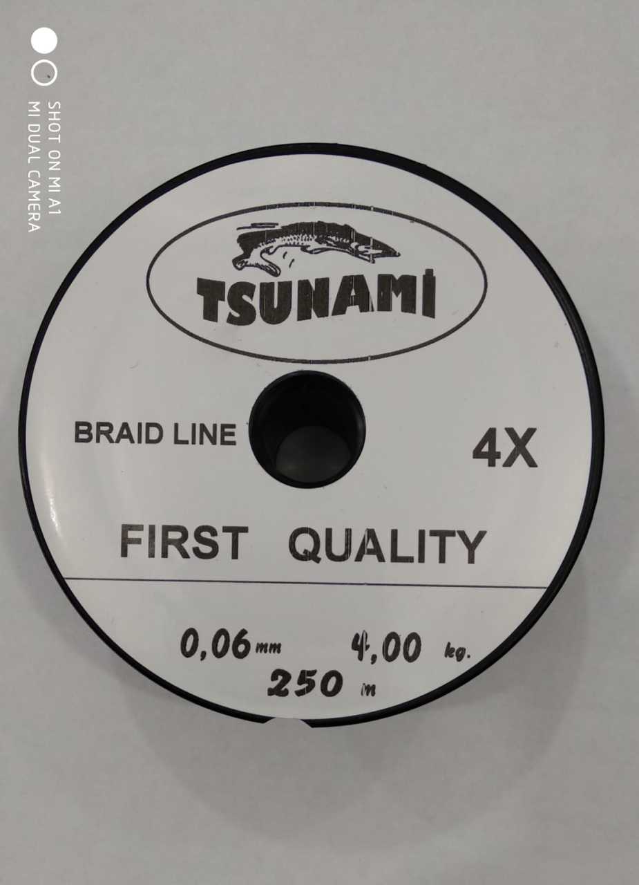 Tsunami 250mt 4x Braid Makara ip Misina 0,06 mm