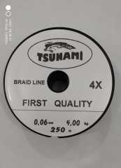 Tsunami 250mt 4x Braid Makara ip Misina 0,14 mm