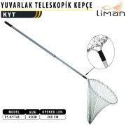Liman Yuvarlak Teleskopik Misina Kepçe  45 lik - 200 CM