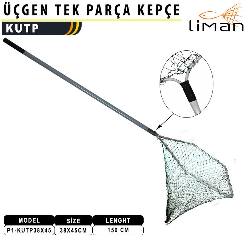 Liman Üçgen Tek Parça Misina Kepçe 38x45cm - 150 cm