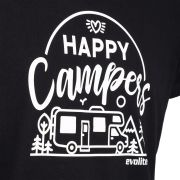 Evolite Happy Campers T-shirt-Siyah