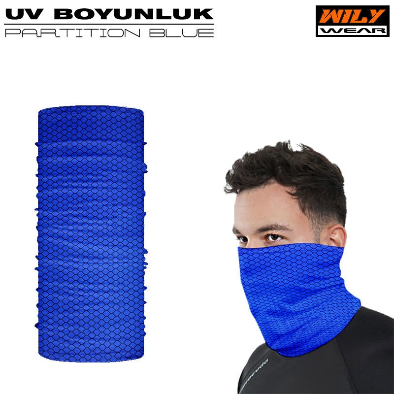 Wily Wear UV Boyunluk  Partition Blue