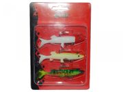 Captain 3068 Pluse Soft 10cm Turna Silikonu 3'lü Mix Set Suni Yem