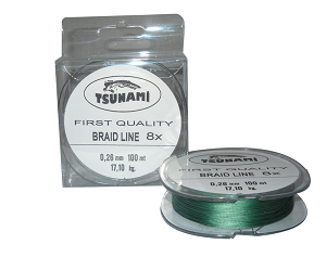 Tsunami Braid Line 100 Metre  8x 026mm