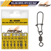 Portfish BL-3006 Bilyalı Kilitli Klips