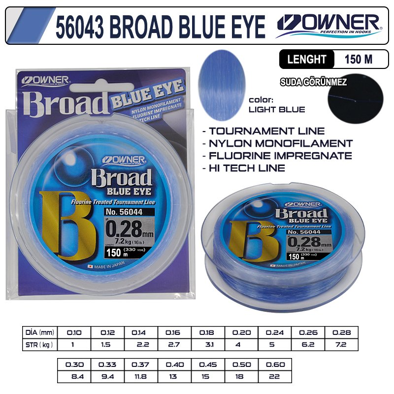 Owner 56043 Broad Blue Eye 150m Light Blue